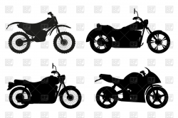 Motorcycle Cruiser Clipart Black And White & Free Clip Art Images ...