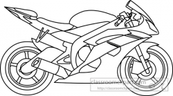 Motorcycle black and white motorcycle clipart outline pencil and in ...