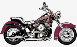 Hand Painted Red Motorcycle, Motorcycle Clipart, Fashion, Red PNG ...