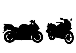 Stunning View of a Motorcycle Silhouette Vector Free Download ...