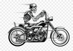 Skeleton Bike Biker Bikeride Skelett Motorbike Motorrad - Skull And ...