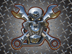 Skull Motorcycle Clipart - Clip Art Library