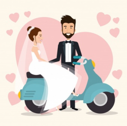 Cartoon Wedding Couple Vectors, Photos and PSD files | Free Download