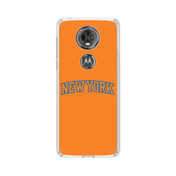 New York Team Logo Orange Motorola Moto E5 Plus Clear Case