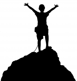 Hiking top of mountain clipart kid - Clip Art Library