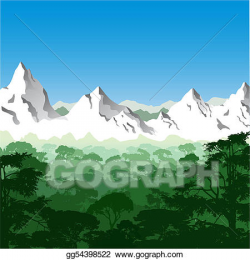 Vector Stock - Mountain landscape. Clipart Illustration gg54398522 ...