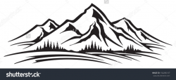 Mountain Clipart Black And White - Free Clipart