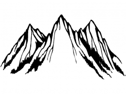 Mountain outline top clipart black and white outline clipartfest ...