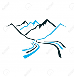 Mountain river clipart free eclip art - ClipartBarn