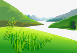 Pull Grass Mountain Scenery Background Material Free, Grass Clipart ...