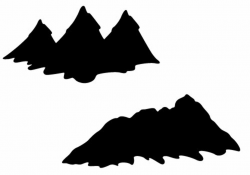 Mountain silhouette vector with hills and valleys free download ...