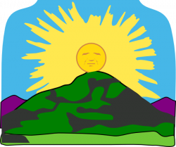 Sun Rays Mountain Clip Art at Clker.com - vector clip art online ...