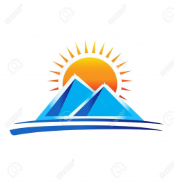 Mountain with sun clipart » Clipart Portal