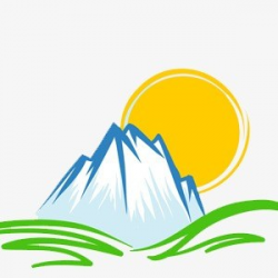 Mountain with sun clipart 5 » Clipart Portal