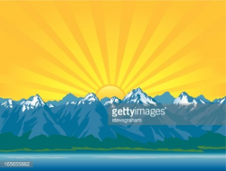 Mountain Sunrise Panorama premium clipart - ClipartLogo.com