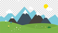 Landscape Art, Grassland mountain transparent background PNG ...