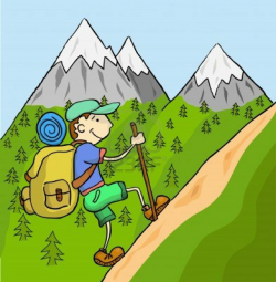 Hiking clipart mountain climbing collection rock ...