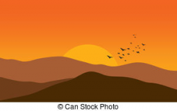 Mountain sunset Clipart Vector and Illustration. 10,496 ...