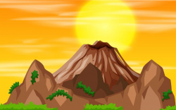A mountain sunset view - Download Free Vectors, Clipart ...