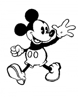 Mickey mouse black and white vintage mickey mouse clipart ...