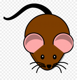 Brown Mouse Lab Clip Art - Dark Brown Mouse Cartoon - Png Download ...