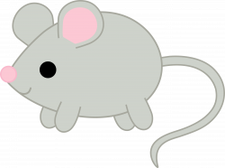 Cute Gray Mouse 2 - Free Clip Art