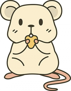 Amazon.com: Adorable Kawaii Mouse Rat with Cheese Cartoon Emoji ...