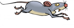 Running Cartoon Mouse - Clip Art Library