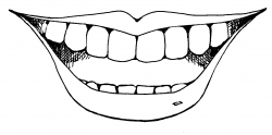 Mouth Black And White Clipart in Smile Mouth Clipart Black And White ...