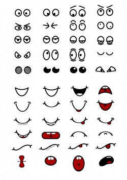 Free Clipart: Cartoon Mouth n Eyes | Objects … | CRAFTS...CLAY POTS ...