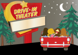 Drive In Movie Screen Clipart Drive In Movie Birthday Party ...