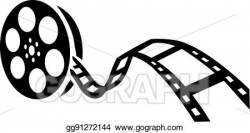 Vector Clipart - Film reel movie. Vector Illustration ...