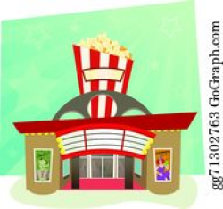 Movie Theater Building Exterior Clip Art - Royalty Free ...