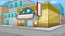 A Small Town Movie Theater Background