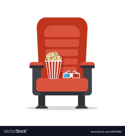 Cinema seat isolated on white