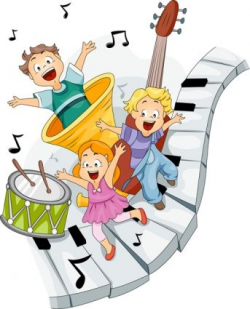 playing children cartoon vector set | arte | Music clipart ...