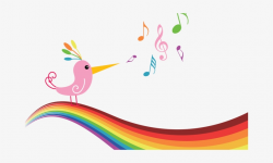Rainbow Butterfly Clipart Spring Music Concert - Music Notes ...