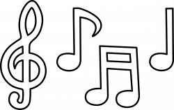 Music notes clipart black and white free - ClipartBarn