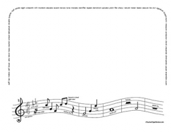 Music note border music notes vocabulary landscape blank teacher ...