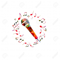 Microphone with music notes clipart 1 » Clipart Portal
