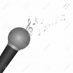 Microphone With Music Notes | Free download best Microphone With ...