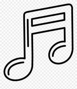 Musical Note Outline Comments Clipart (#3148771) - PinClipart