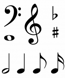 Free Clip Art - Music Notes & Symbols | Printables | Music note ...