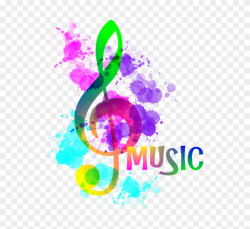 Music Notes Clipart Rainbow - Funky Treble Clef - Png Download ...