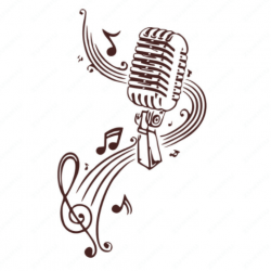 Microphone With Music Notes Clipart (93+ images in Collection) Page 2
