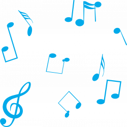 Blue Musical note - Blue notes vector elements background ...