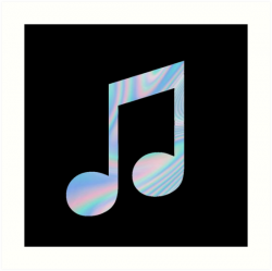 \'Music note 1 - Pastel paint swirl\' Art Print by username001