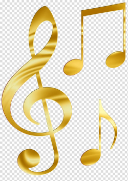 Three yellow musical notes illustration, Musical Notes ...