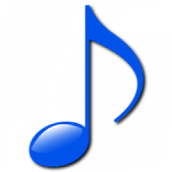 Blue Music Note - Clip Art Library