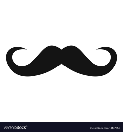 Handlebar mustache icon simple style